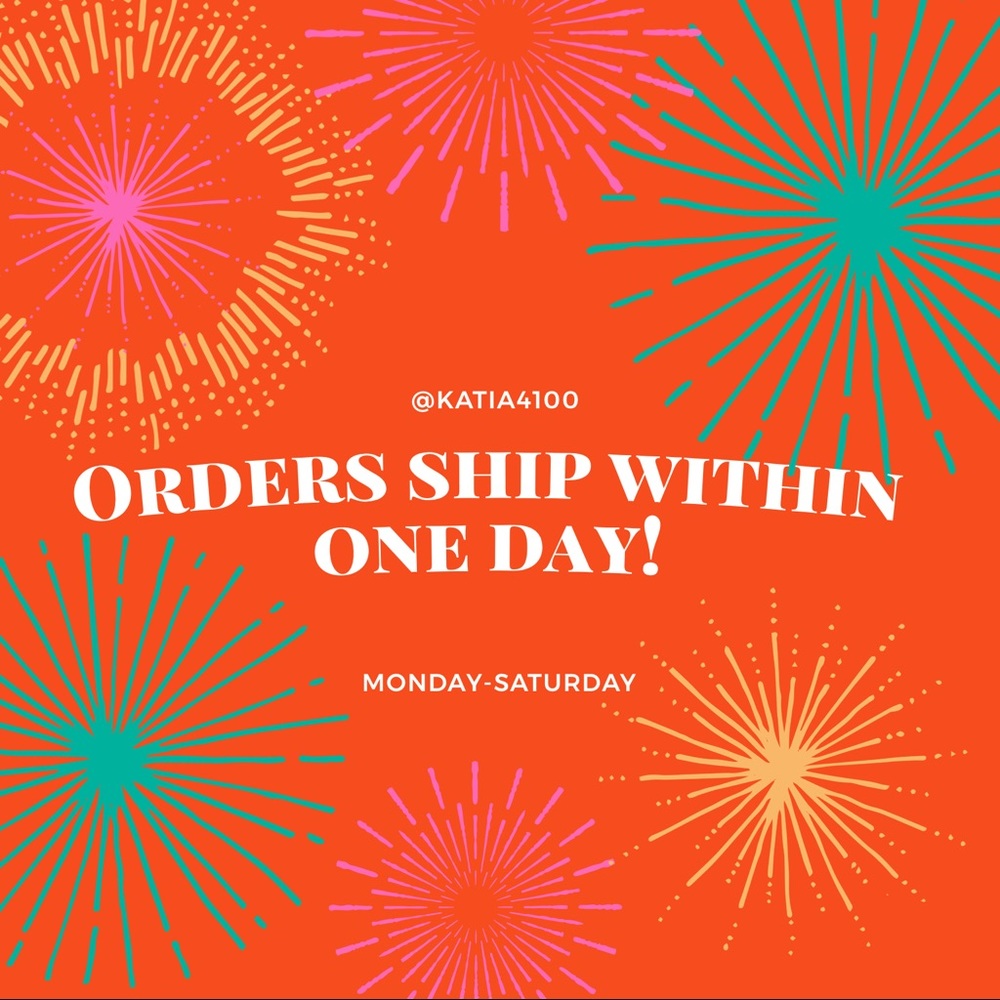 I ship orders same or next day after purchase ❤️☀️
